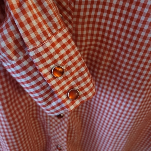 Vintage 1970's Maverick Western Plaid Snap Front Shirt  Snaps - Picture 9 of 12